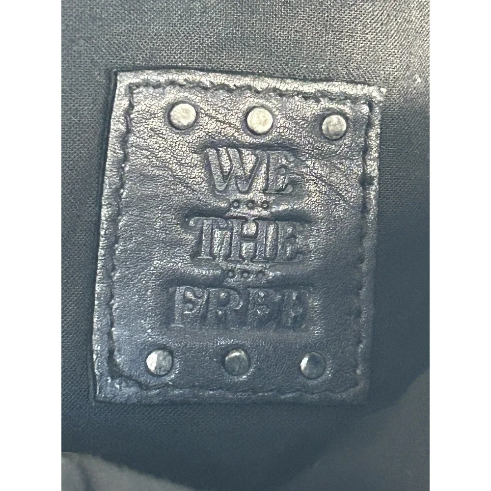 Free People Black Leather Backpack Satchel